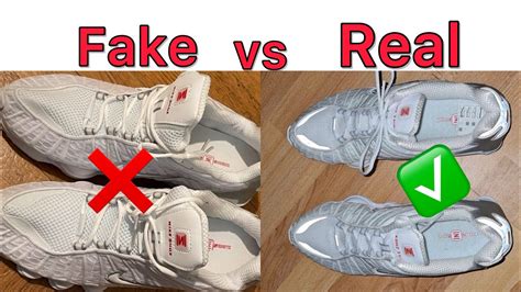 nike shox fake vs real|how to identify a fake nike.